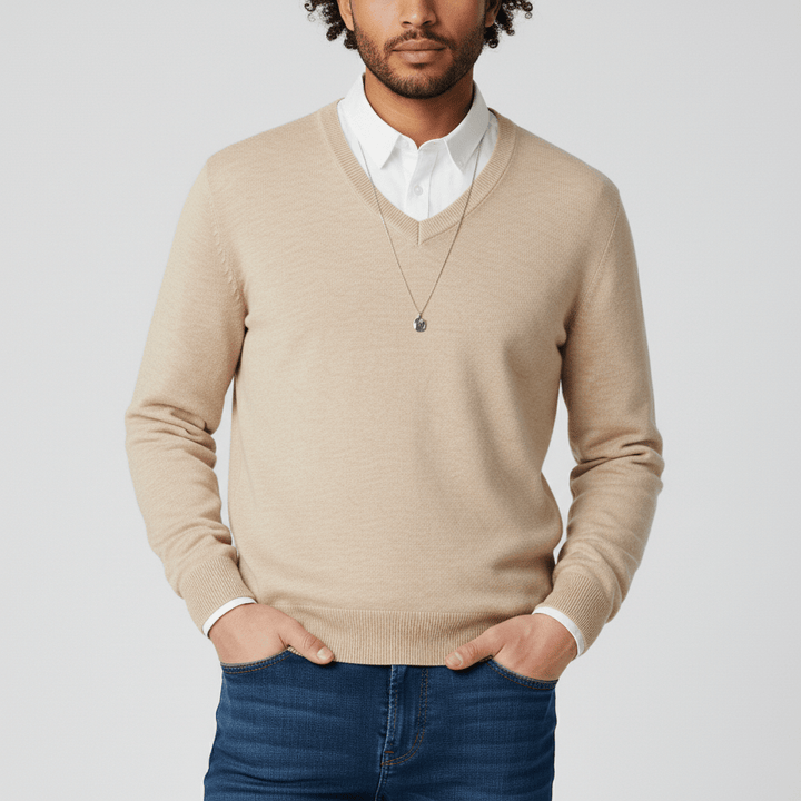 Slim-fit V-ringad tröja - Keanu