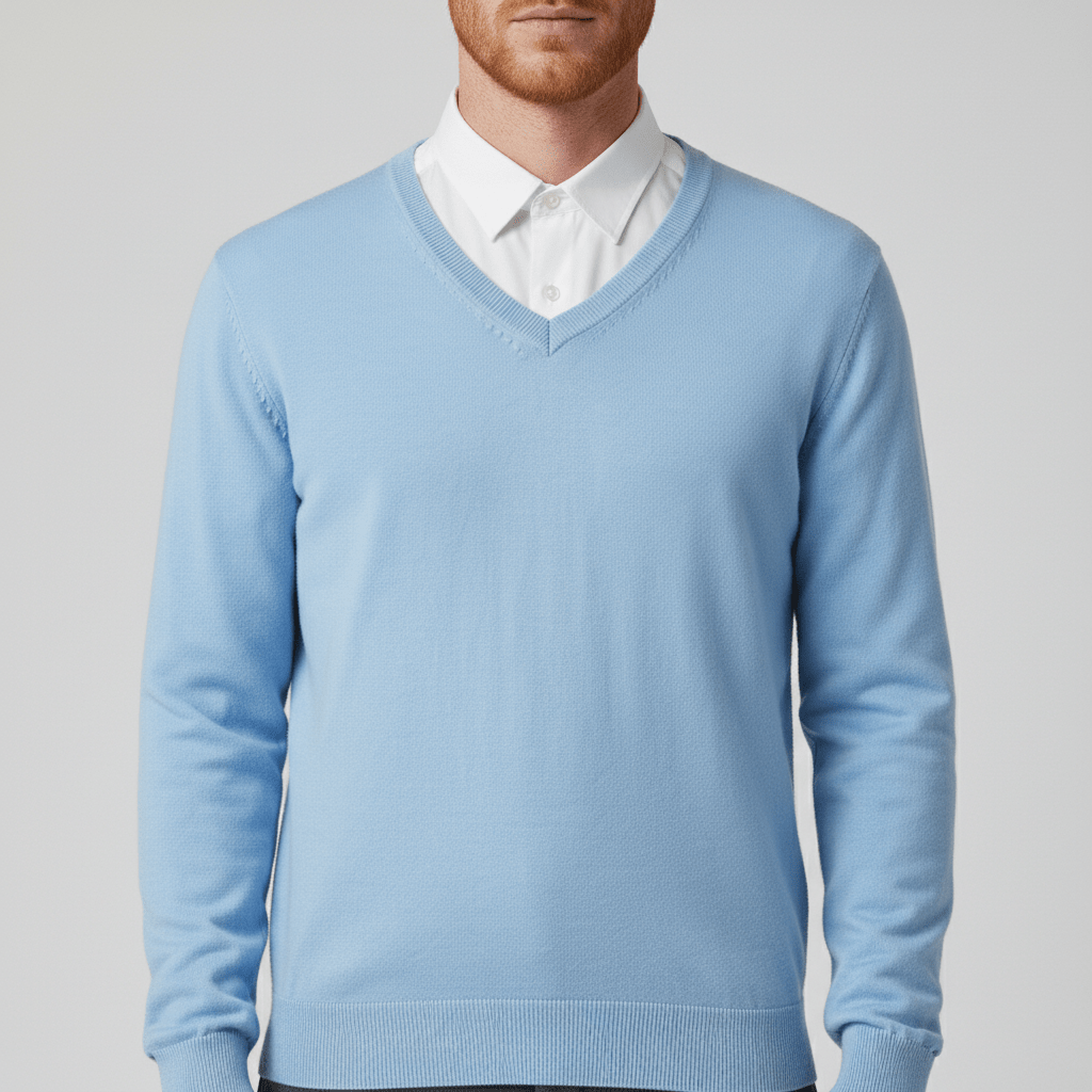 Slim-fit V-ringad tröja - Keanu