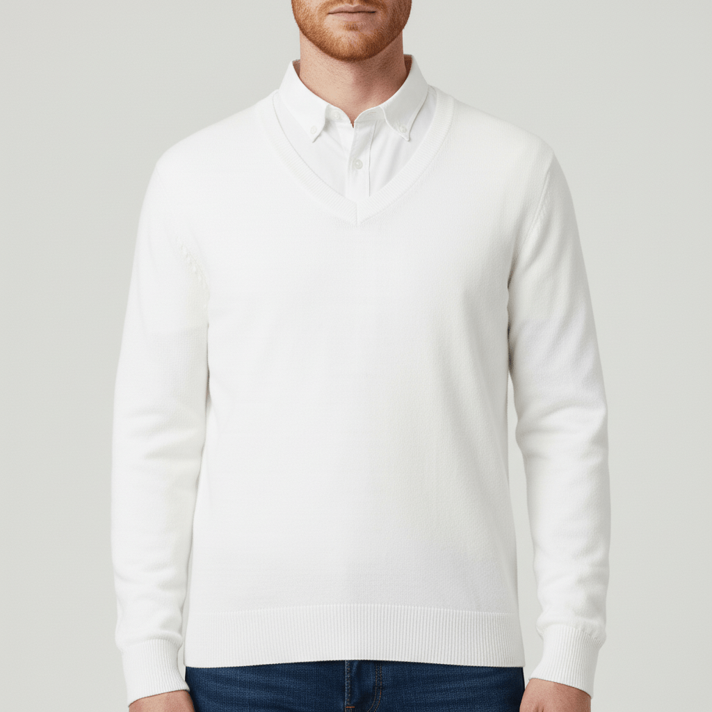 Slim-fit V-ringad tröja - Keanu