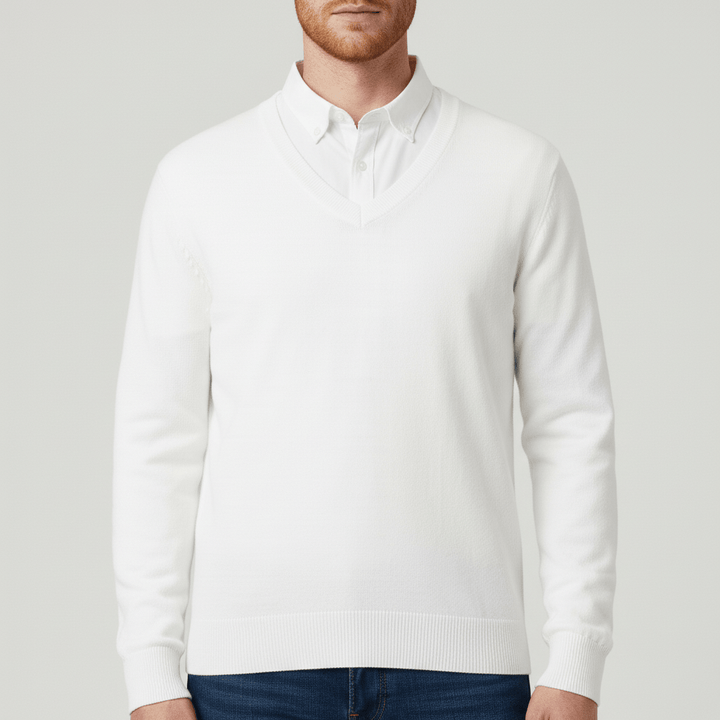 Slim-fit V-ringad tröja - Keanu