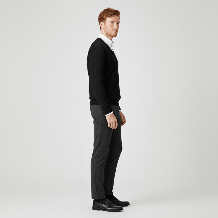 Slim-fit V-ringad tröja - Keanu