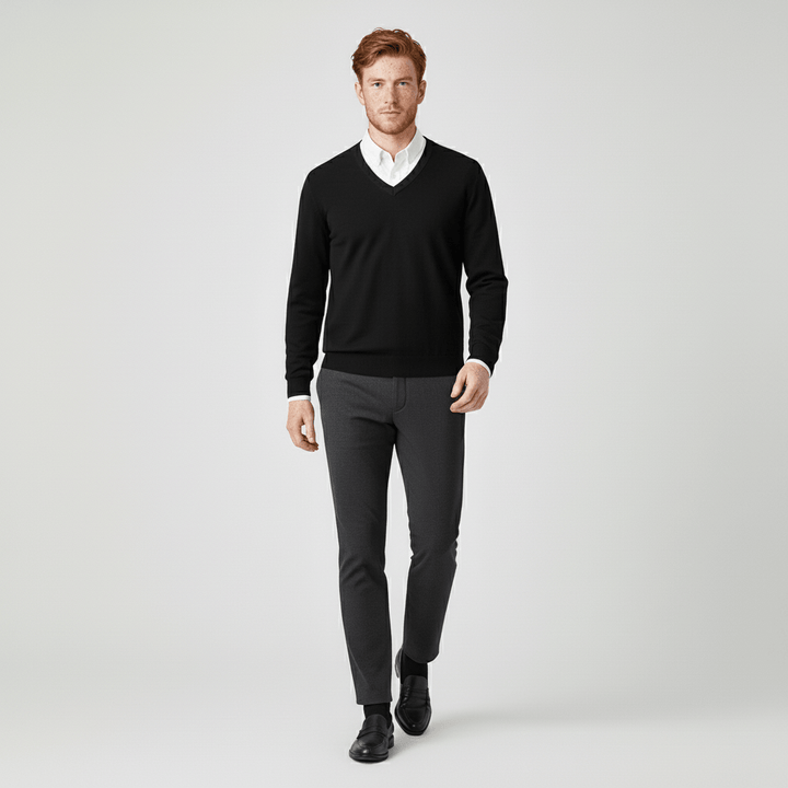 Slim-fit V-ringad tröja - Keanu