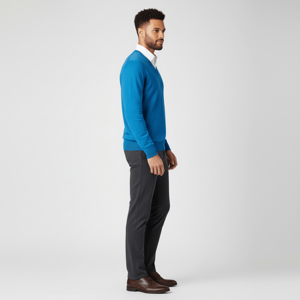 Slim-fit V-ringad tröja - Keanu