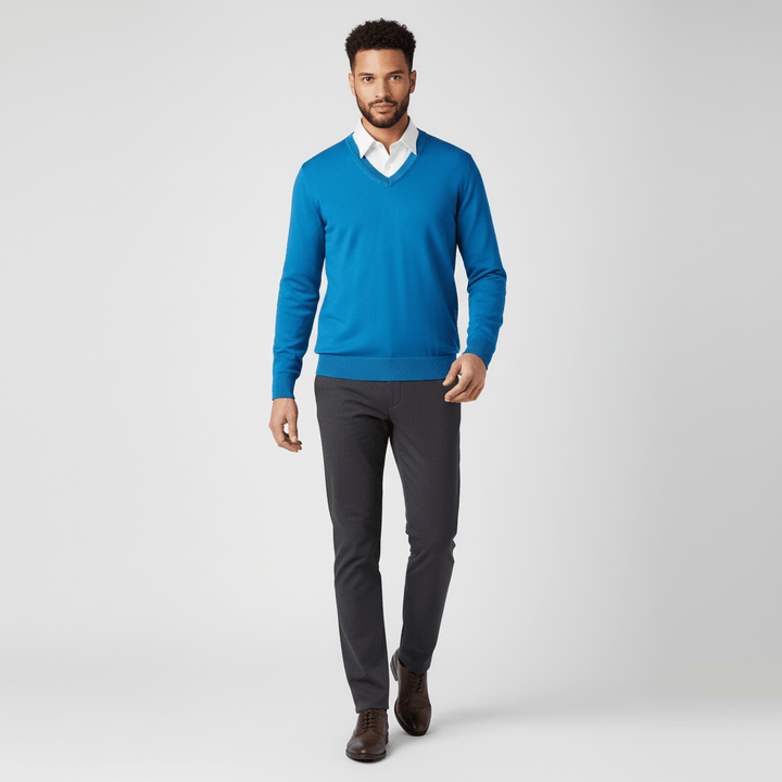 Slim-fit V-ringad tröja - Keanu