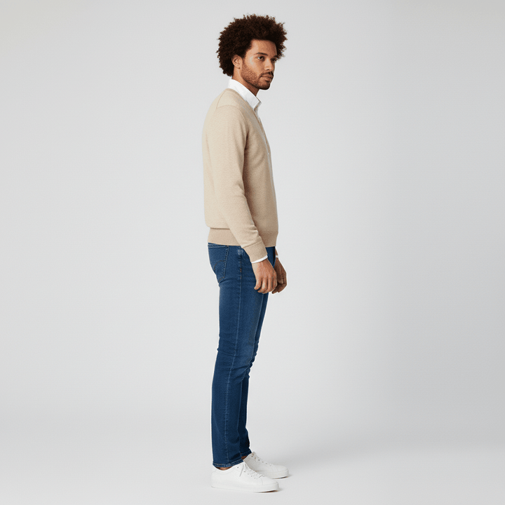 Slim-fit V-ringad tröja - Keanu