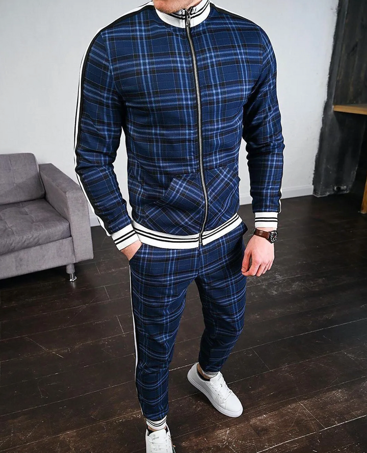 Slim fit jogger-set med ståkrage - Riccardo