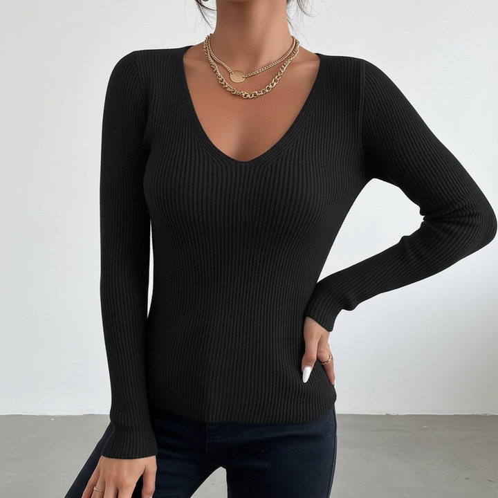 Slim Fit Stickad tröja - Veronika