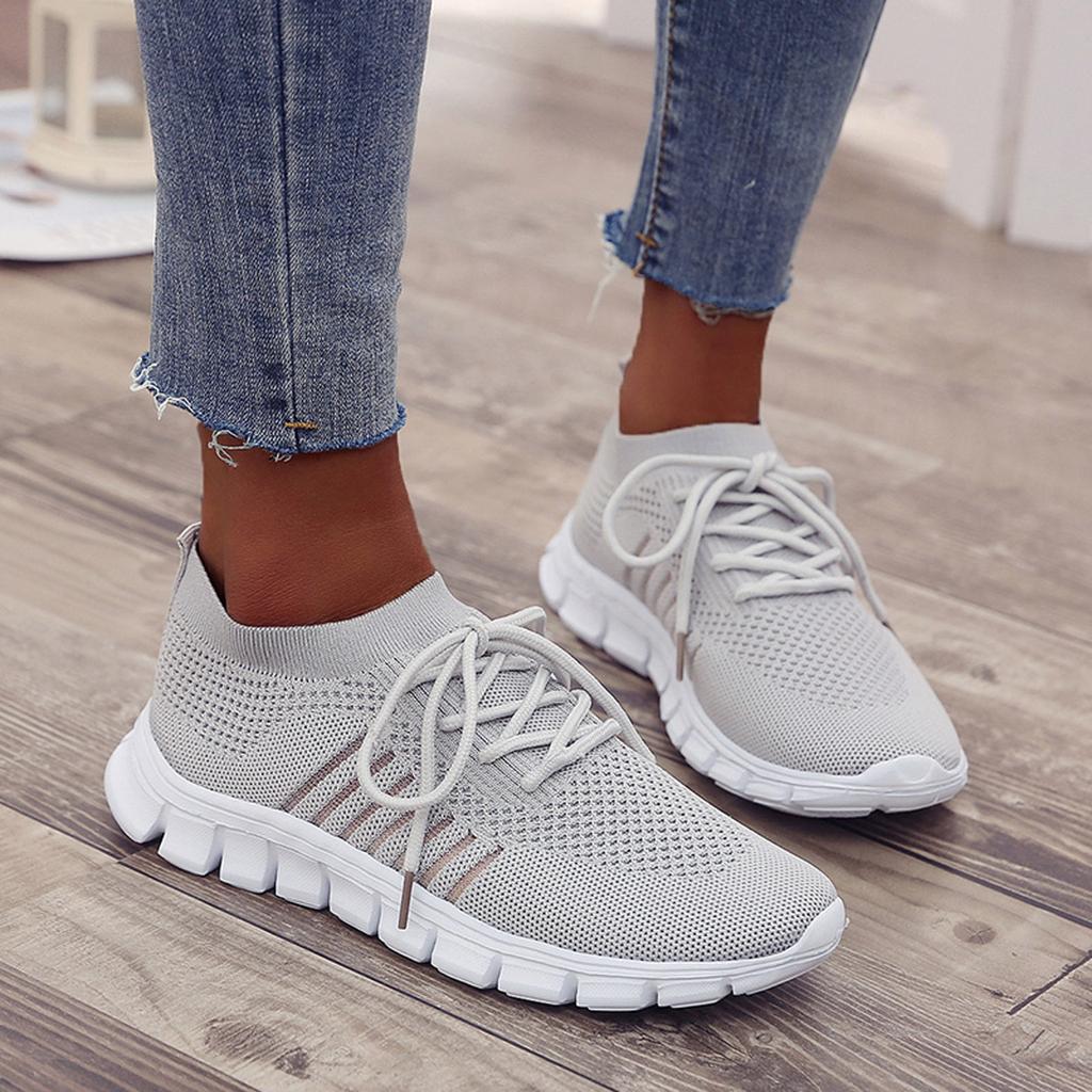 Slip-On Sneakers - Andningsaktiva - Ortopediska - Mesh Sneakers - Träningsskor för kvinnor