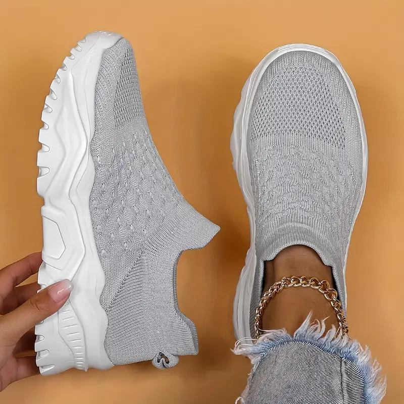 Slip On Sneakers, Stickade, Andningsbara, Ortopediska skor, Damskor