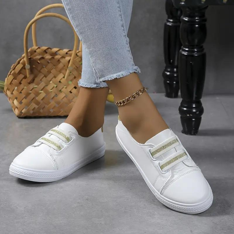 Slip On Sneakers - Vit - Lättvikt - Gåskor - Damskor