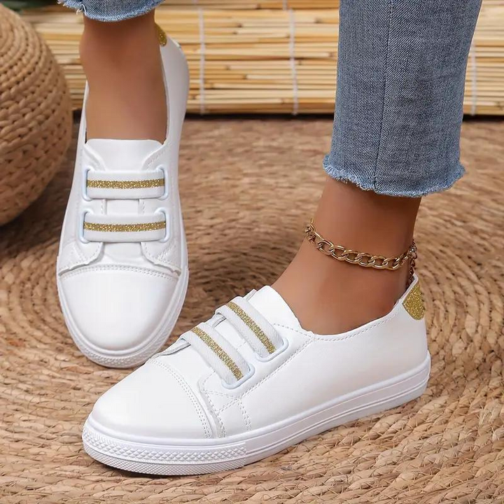 Slip On Sneakers - Vit - Lättvikt - Gåskor - Damskor