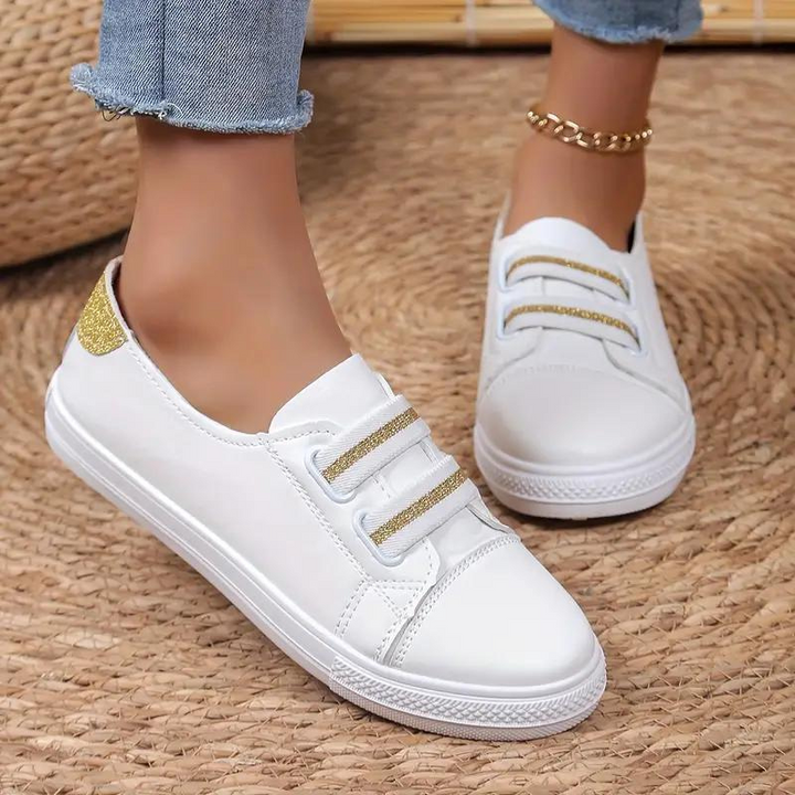 Slip On Sneakers - Vit - Lättvikt - Gåskor - Damskor