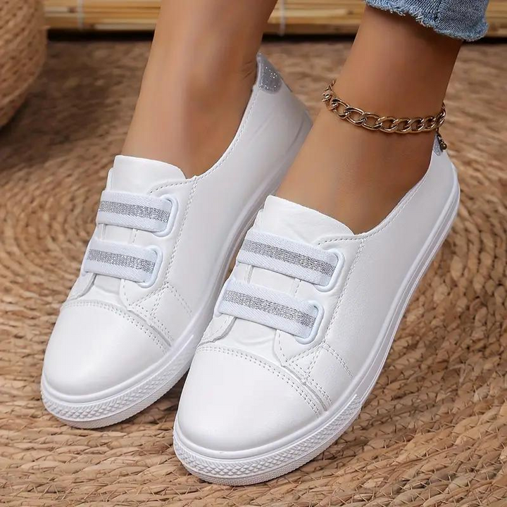 Slip On Sneakers - Vit - Lättvikt - Gåskor - Damskor