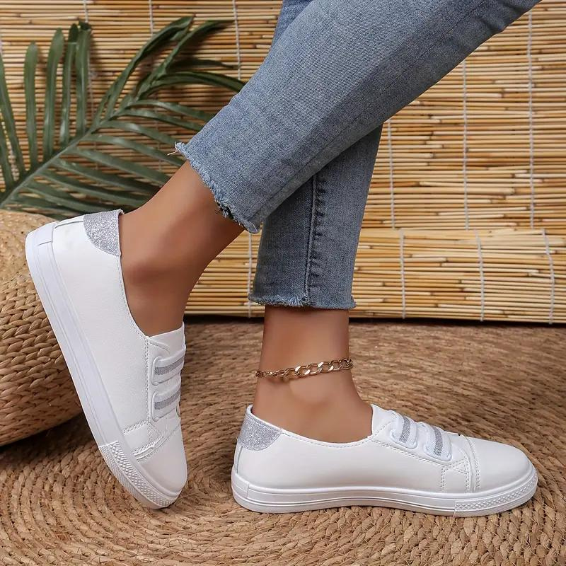 Slip On Sneakers - Vit - Lättvikt - Gåskor - Damskor