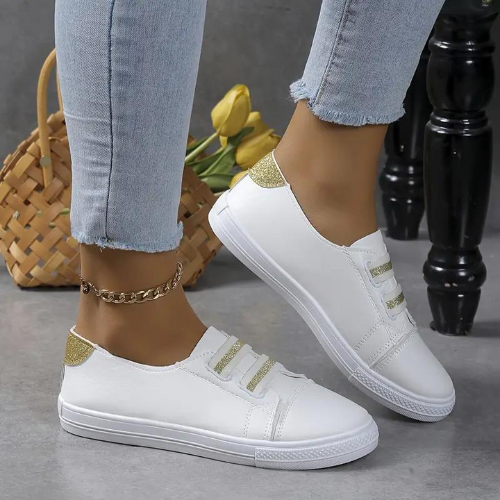 Slip On Sneakers - Vit - Lättvikt - Gåskor - Damskor