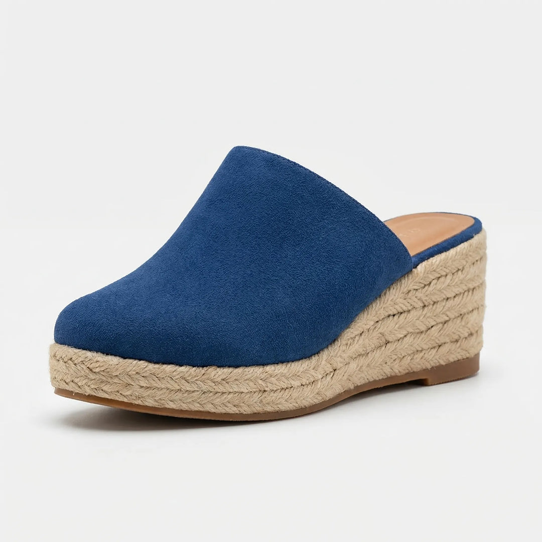Slip-on-mule med kilklack och rund tå - Mary