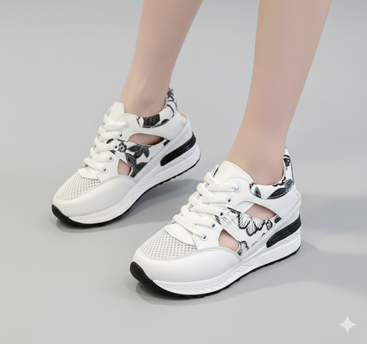 Sneaker Sandaler - Snörning - Cut Out - Wedge Sneakers - Skor för sommaren