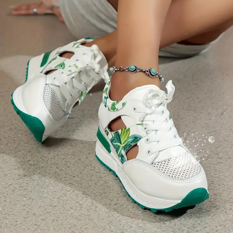 Sneaker Sandaler - Snörning - Cut Out - Wedge Sneakers - Skor för sommaren