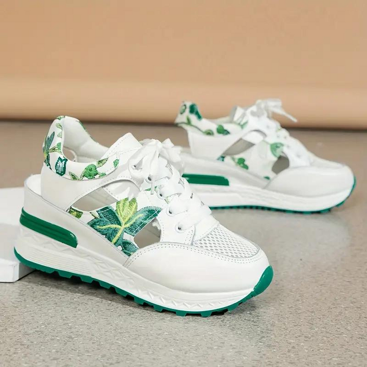 Sneaker Sandaler - Snörning - Cut Out - Wedge Sneakers - Skor för sommaren