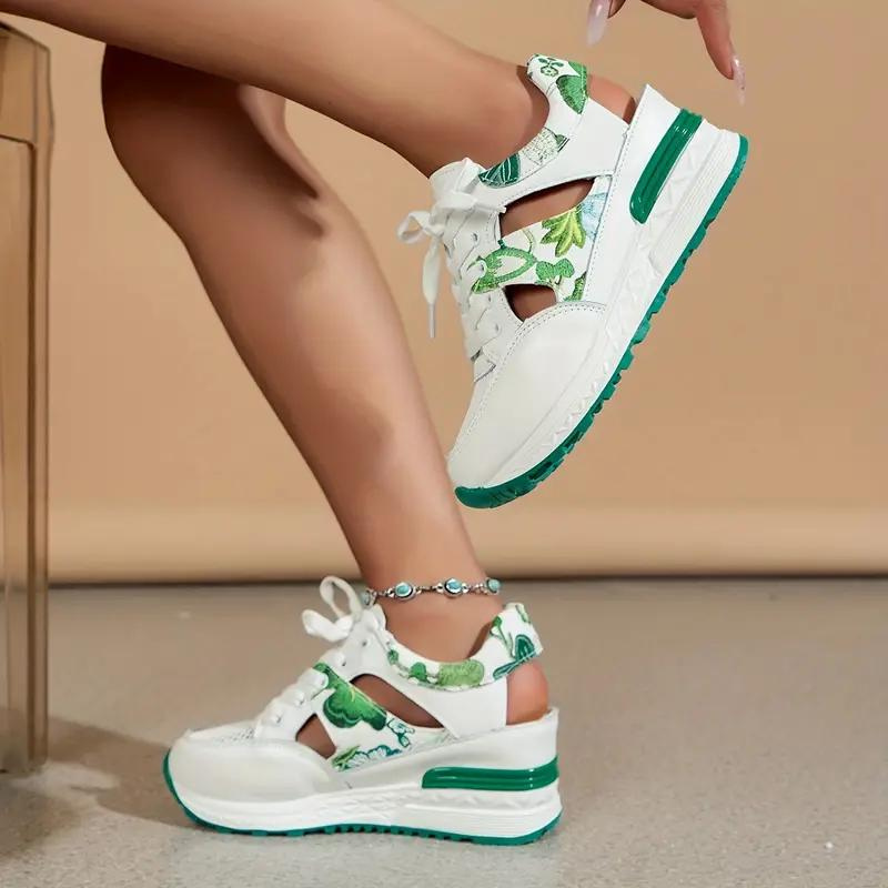 Sneaker Sandaler - Snörning - Cut Out - Wedge Sneakers - Skor för sommaren