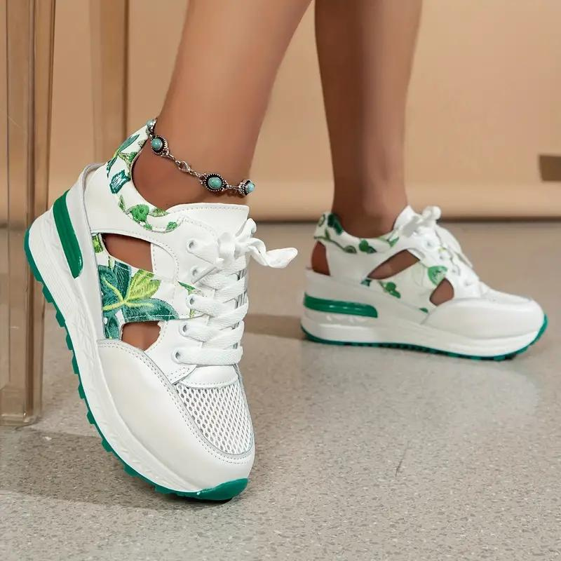Sneaker Sandaler - Snörning - Cut Out - Wedge Sneakers - Skor för sommaren