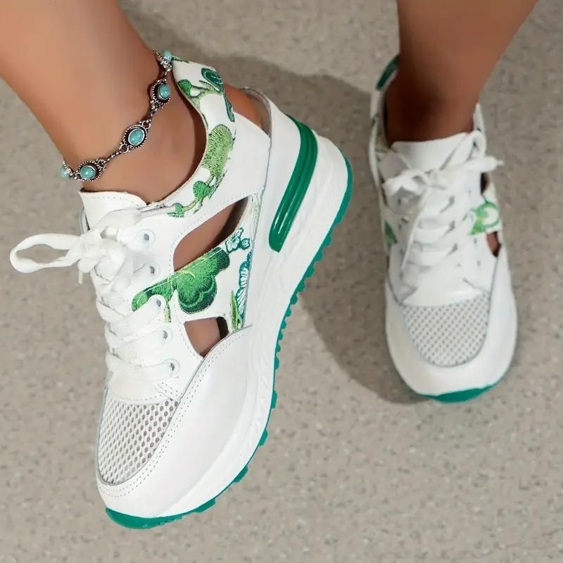 Sneaker Sandaler - Snörning - Cut Out - Wedge Sneakers - Skor för sommaren