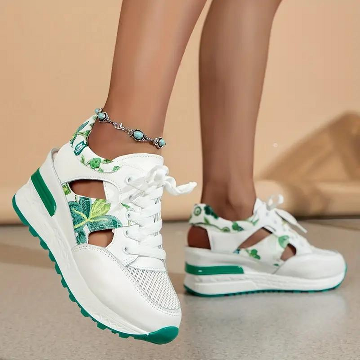 Sneaker Sandaler - Snörning - Cut Out - Wedge Sneakers - Skor för sommaren