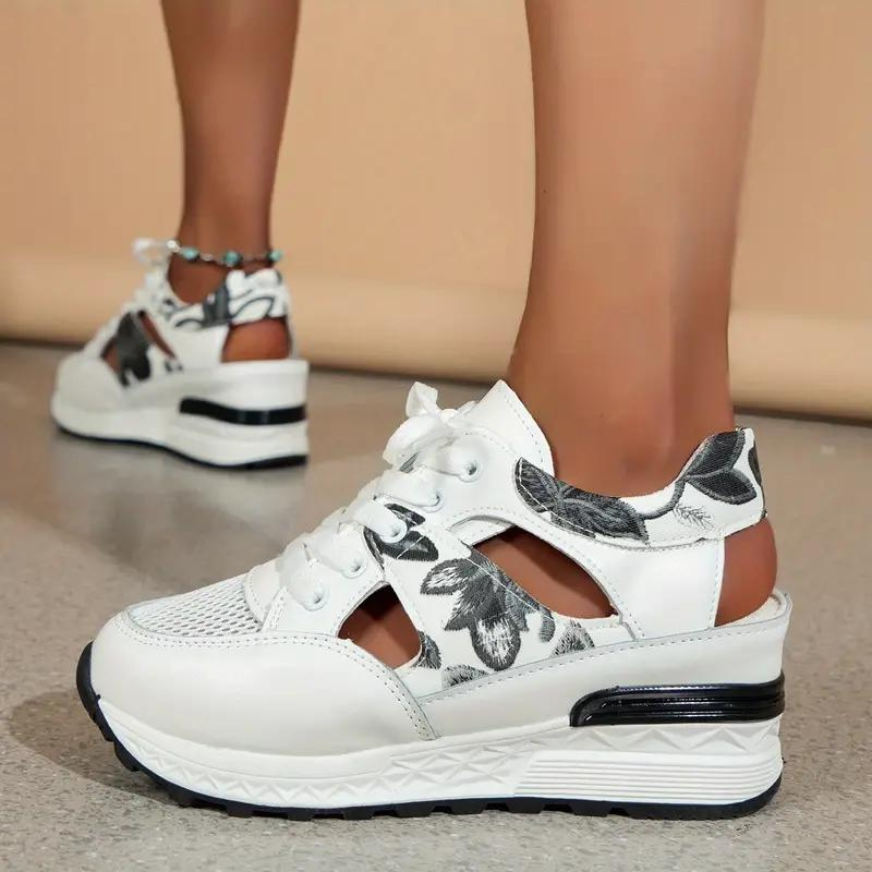 Sneaker Sandaler - Snörning - Cut Out - Wedge Sneakers - Skor för sommaren