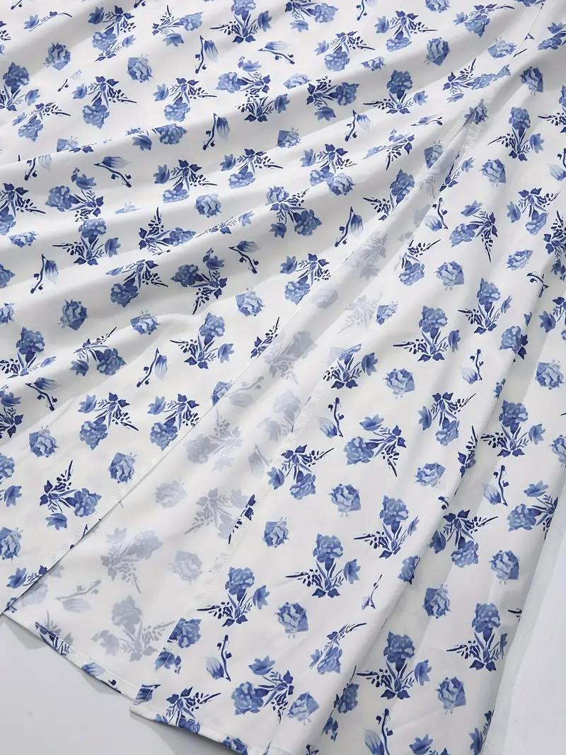 Solklänning - Blommig - Puffärm - Sommarklänning - Maxiklänning