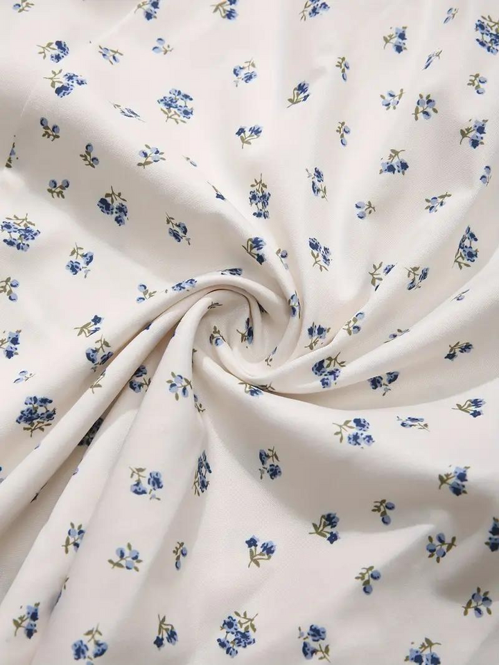 Solklänning - Blommig - Puffärm - Sommarklänning - Maxiklänning