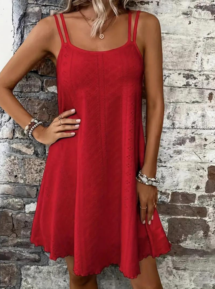 Sommarklänning, Ärmlös, Mini, Cami-klänning, Solklänning