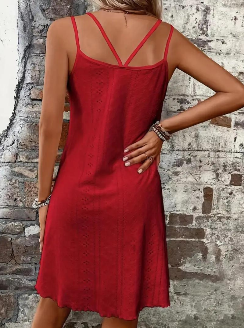 Sommarklänning, Ärmlös, Mini, Cami-klänning, Solklänning