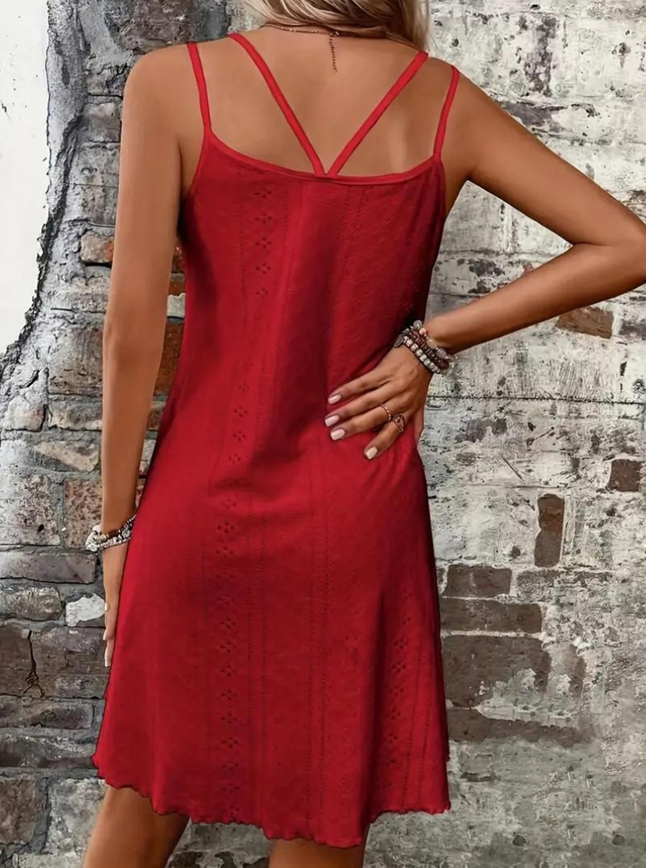 Sommarklänning, Ärmlös, Mini, Cami-klänning, Solklänning