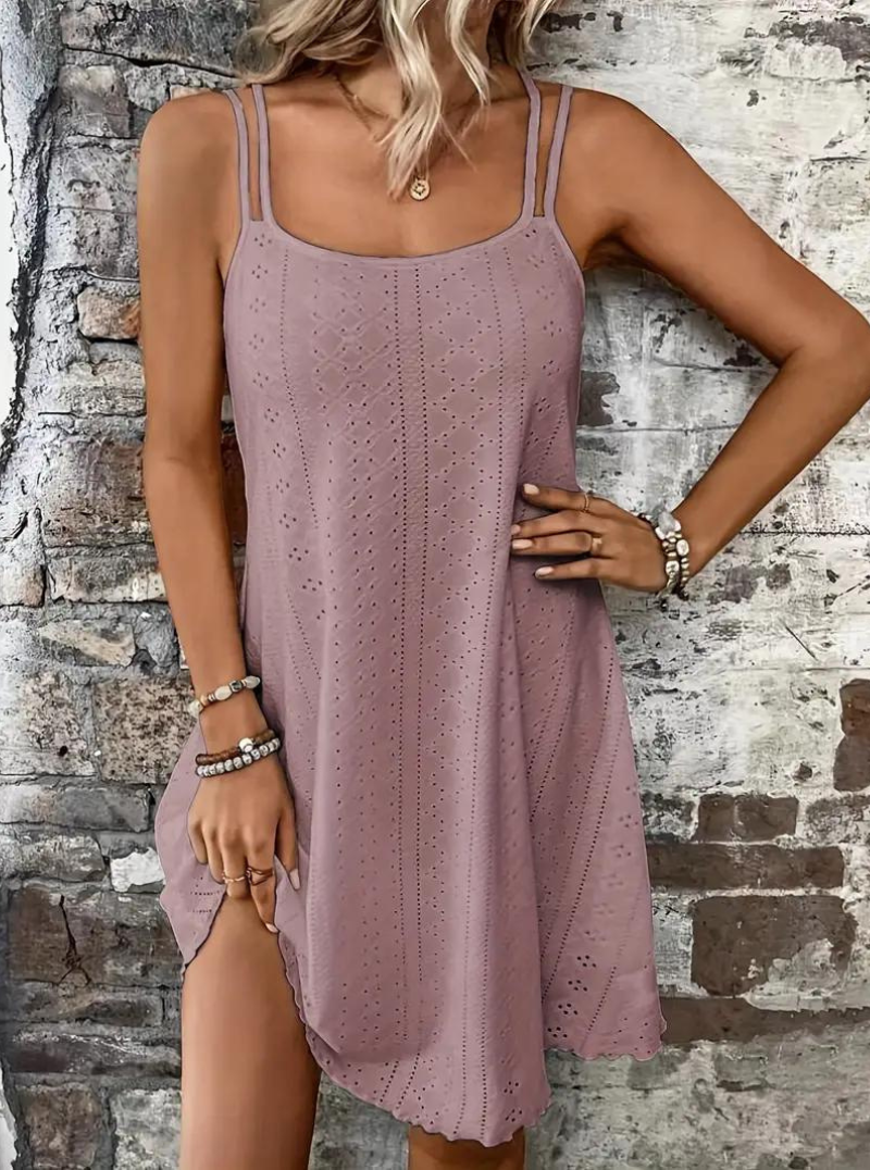 Sommarklänning, Ärmlös, Mini, Cami-klänning, Solklänning