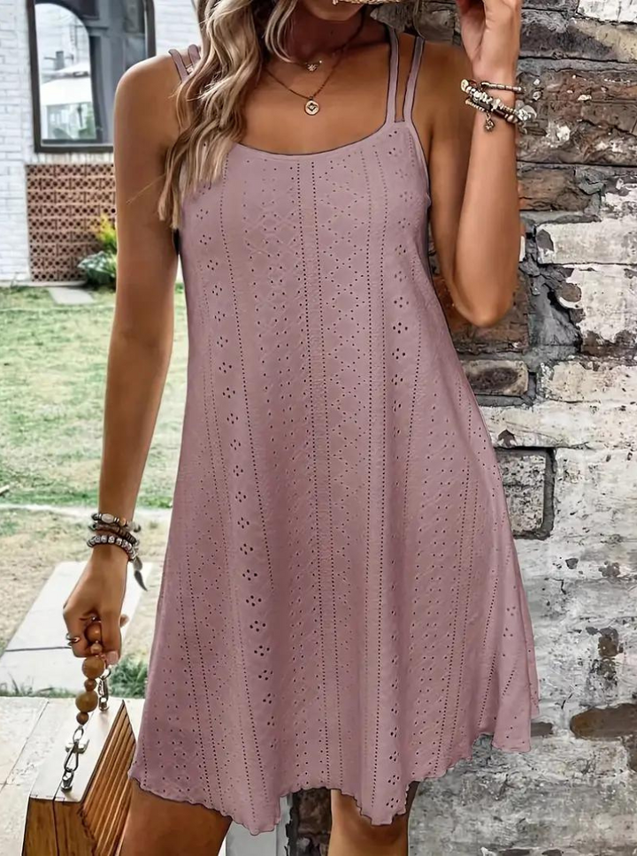 Sommarklänning, Ärmlös, Mini, Cami-klänning, Solklänning