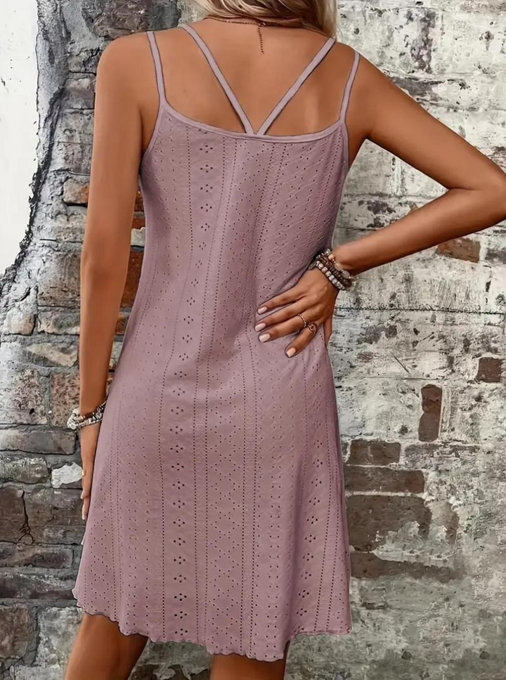 Sommarklänning, Ärmlös, Mini, Cami-klänning, Solklänning