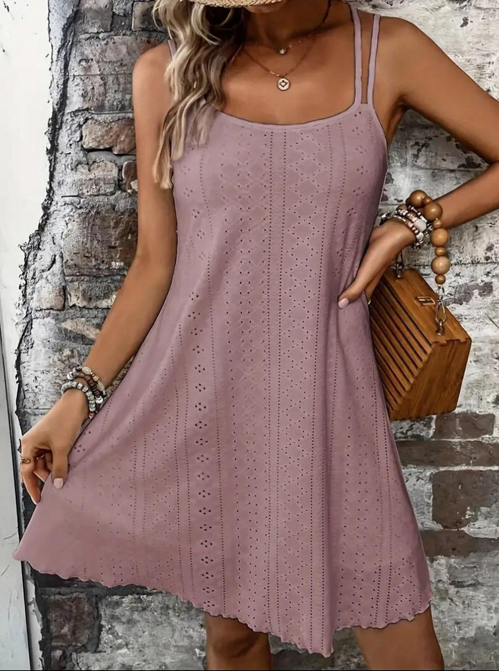 Sommarklänning, Ärmlös, Mini, Cami-klänning, Solklänning