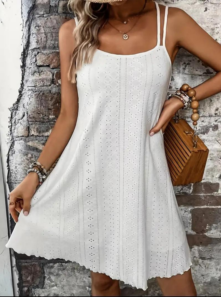 Sommarklänning, Ärmlös, Mini, Cami-klänning, Solklänning
