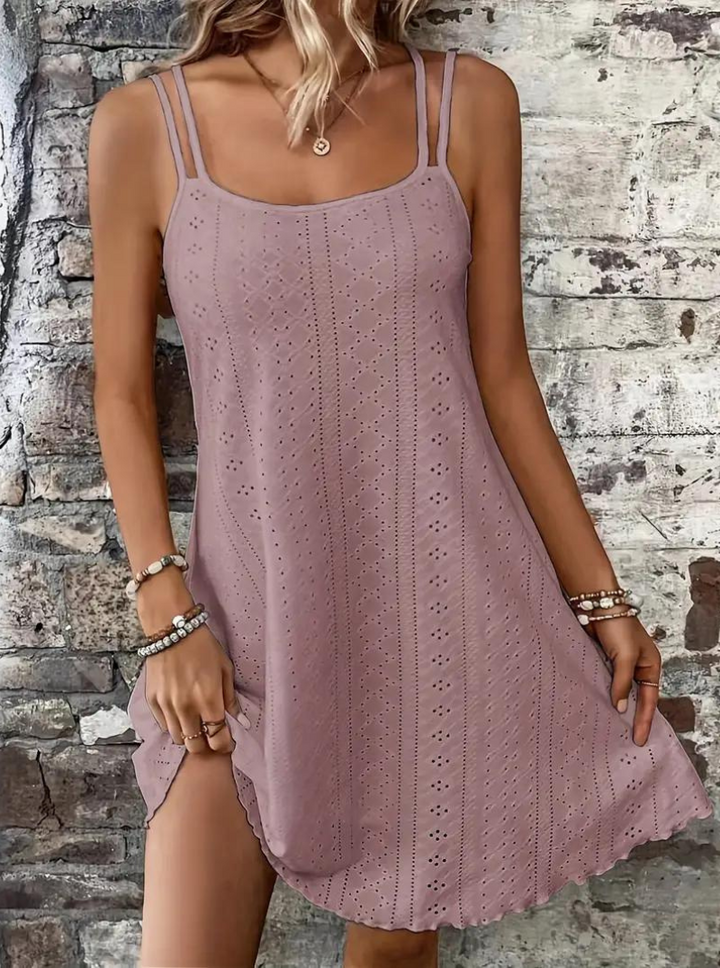 Sommarklänning, Ärmlös, Mini, Cami-klänning, Solklänning