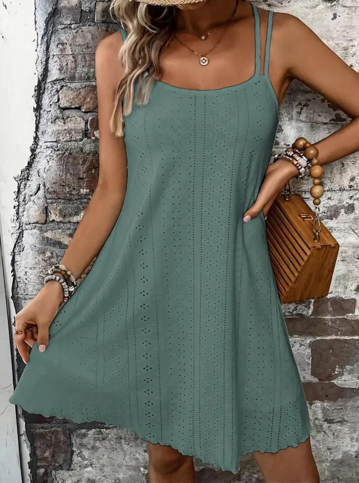 Sommarklänning, Ärmlös, Mini, Cami-klänning, Solklänning