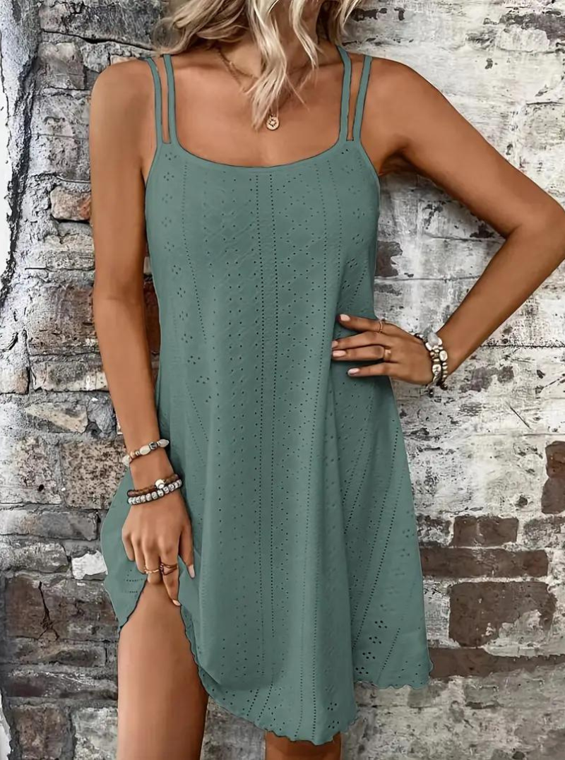 Sommarklänning, Ärmlös, Mini, Cami-klänning, Solklänning