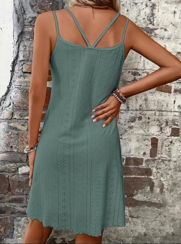 Sommarklänning, Ärmlös, Mini, Cami-klänning, Solklänning