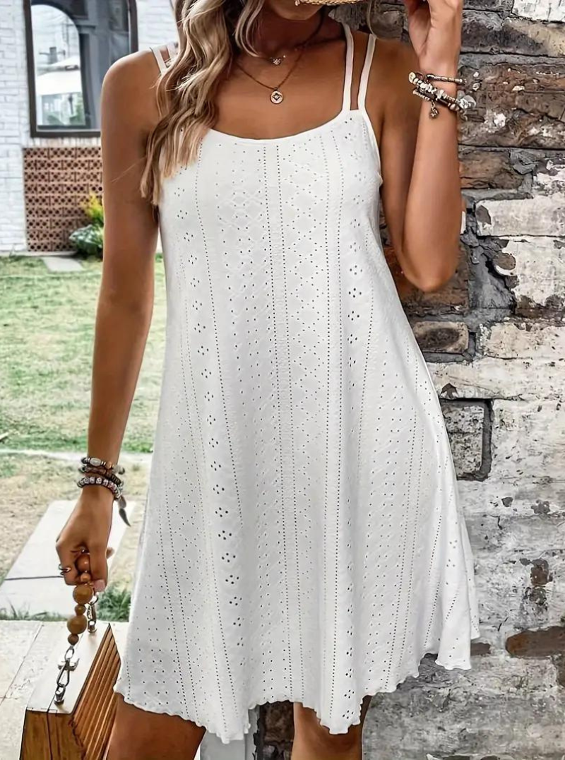 Sommarklänning, Ärmlös, Mini, Cami-klänning, Solklänning