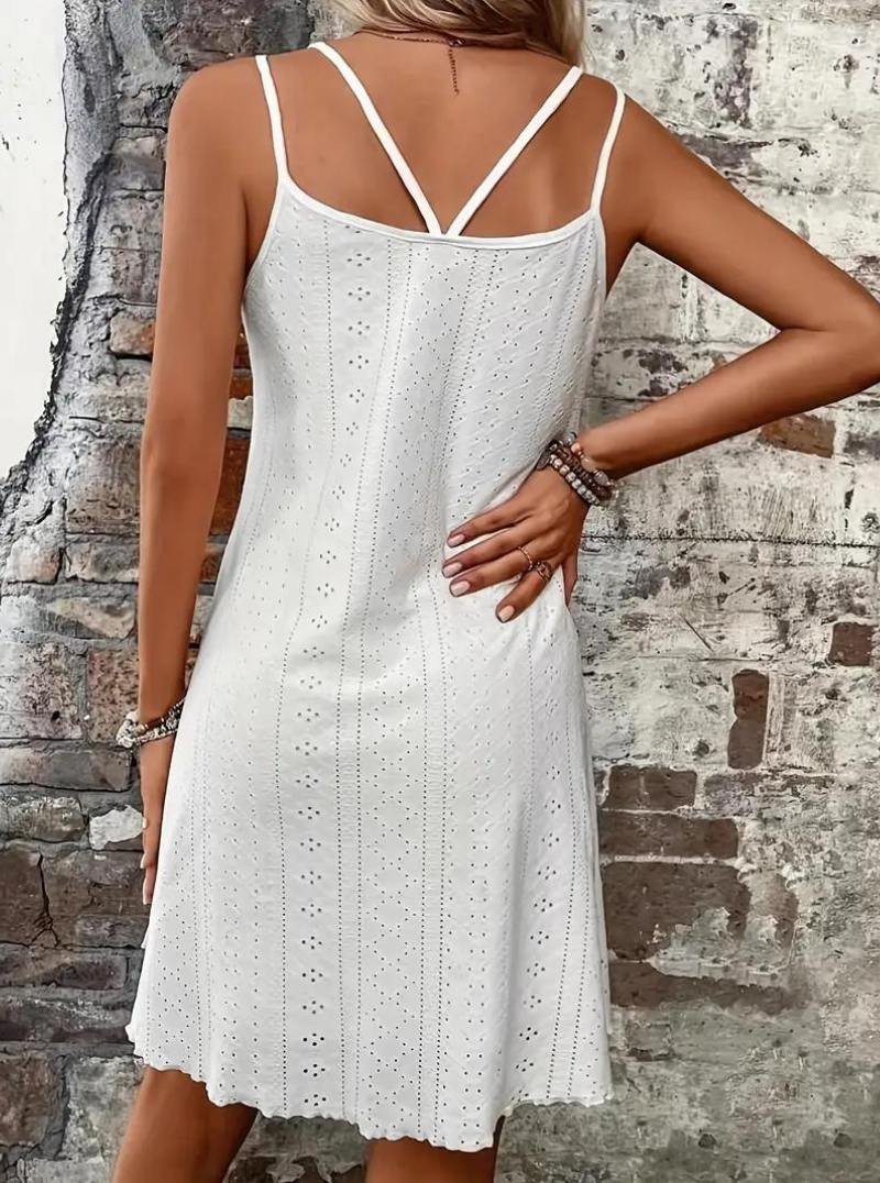 Sommarklänning, Ärmlös, Mini, Cami-klänning, Solklänning