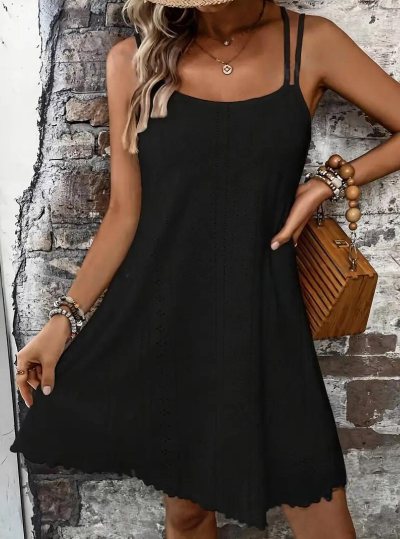 Sommarklänning, Ärmlös, Mini, Cami-klänning, Solklänning