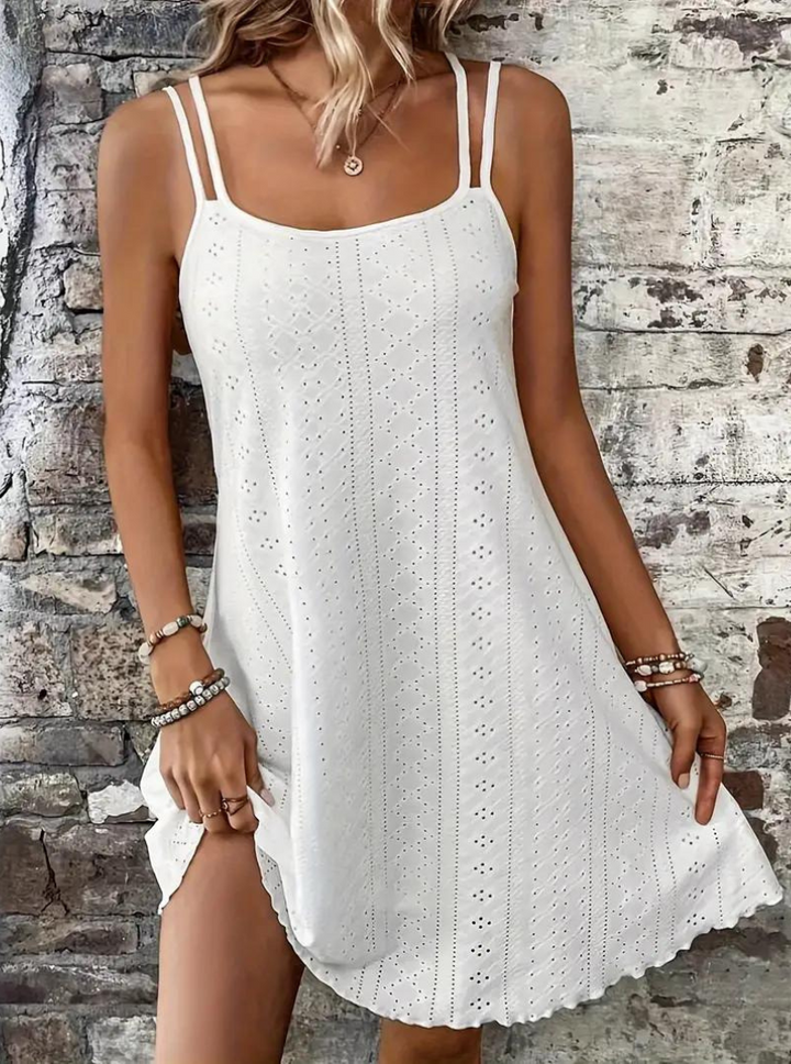 Sommarklänning, Ärmlös, Mini, Cami-klänning, Solklänning