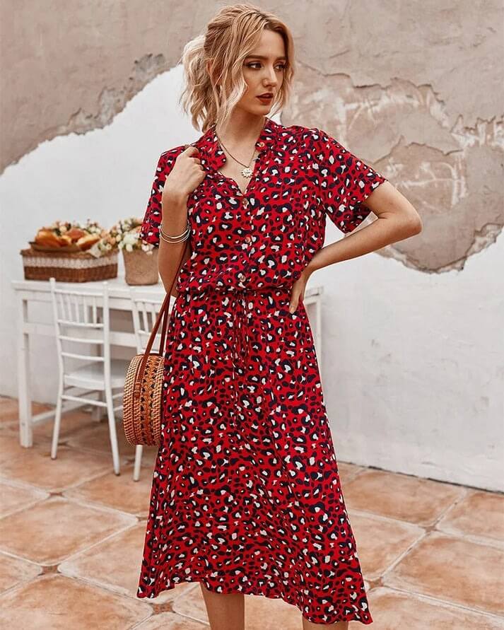 Sommarklänning | Kortärmad | Midiklänning | Midiklänning | Sundress