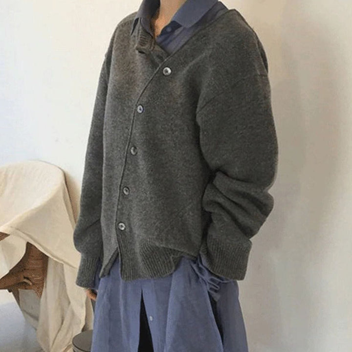 Stickad Cardigan - Knäppt - Oversized - Cashmere Cardigan - Damkläder