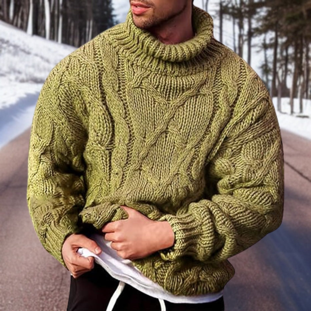 Stickad Tröja - Chunky - Pullover - Stickad Tröja - Herrstickat