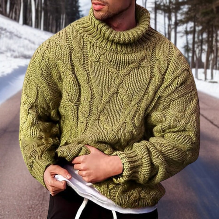 Stickad Tröja - Chunky - Pullover - Stickad Tröja - Herrstickat